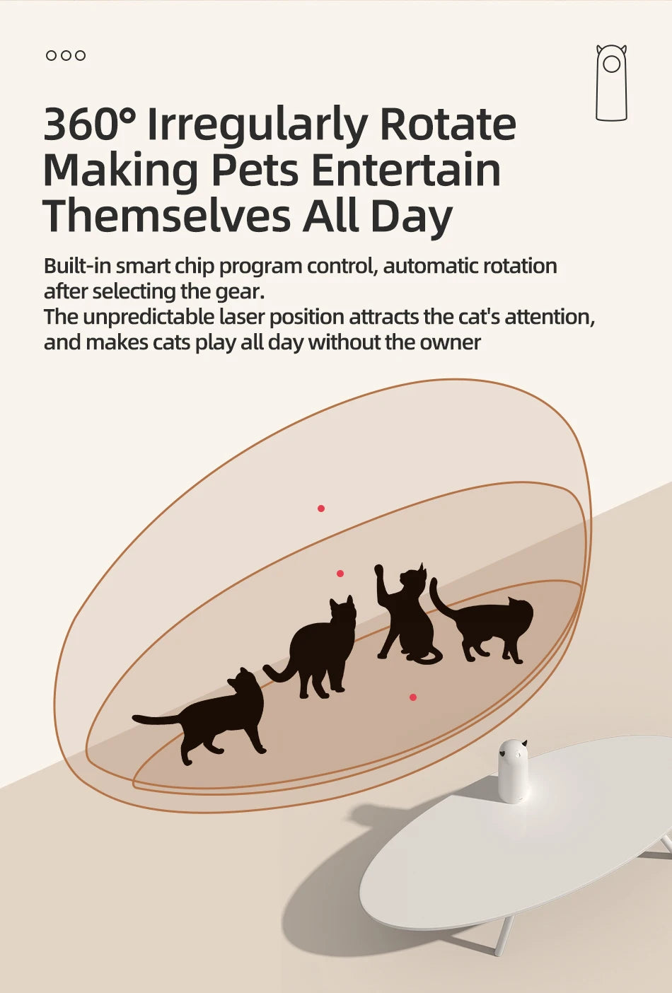 Automatic Cat Toy – Interactive Smart LED Laser